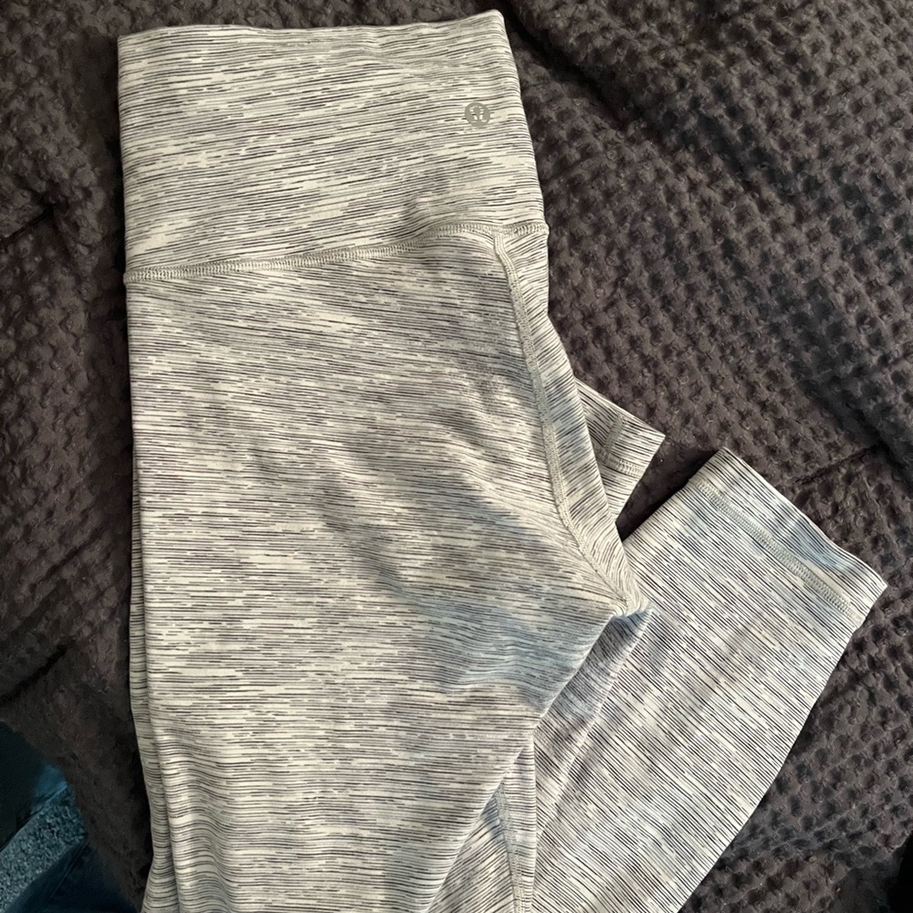 Full length length Lululemon striped leggings